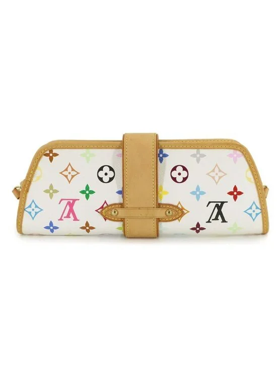 Louis Vuitton Monogram Multicolor Charlie Shoulder Clutch Blanc - Picture 3 of 10